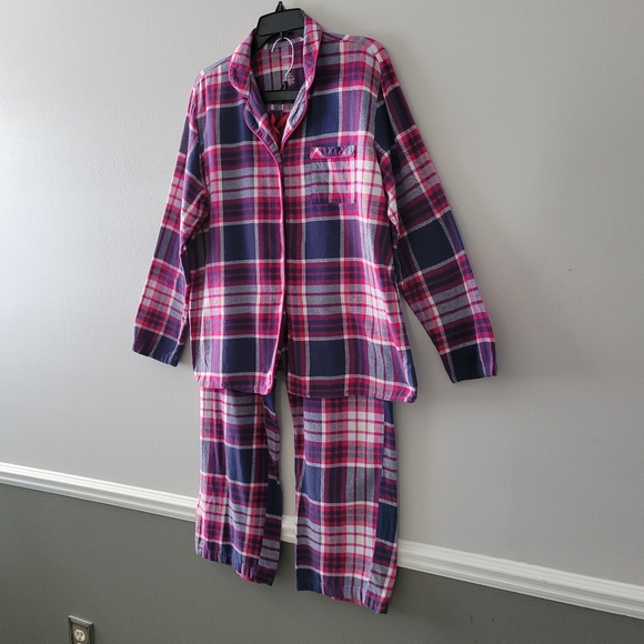Sonoma Women's Plaid Pajama Set - Pink and Blue Size: L - Picture 2 of 12